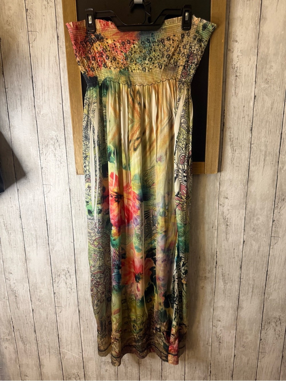 Lapis Anthropologie Women's One Size Multicolor Floral Tube Top Dress Skirt